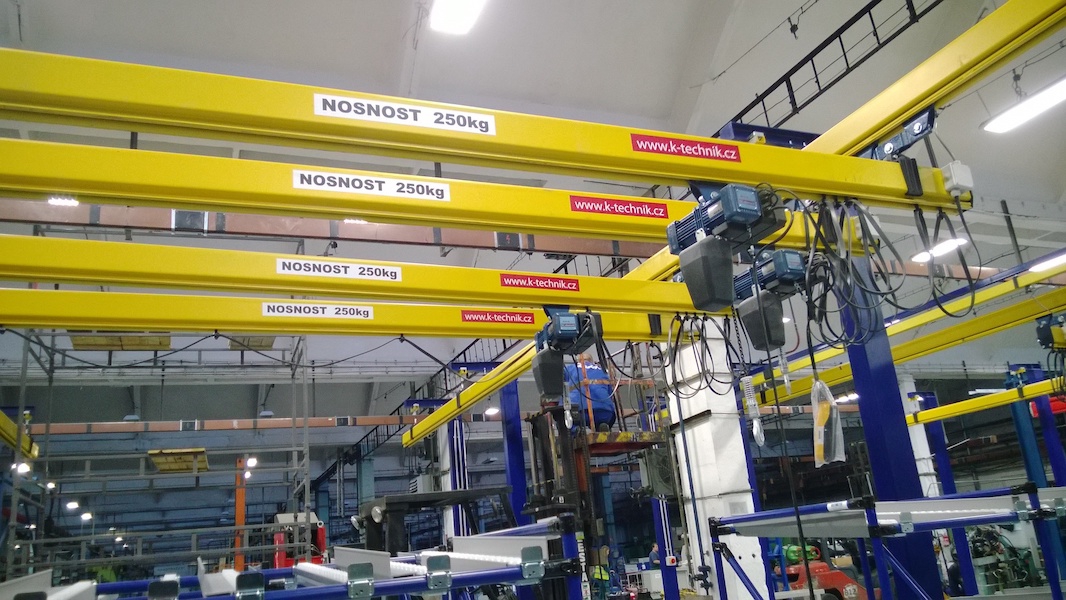 Undeslung overhead cranes